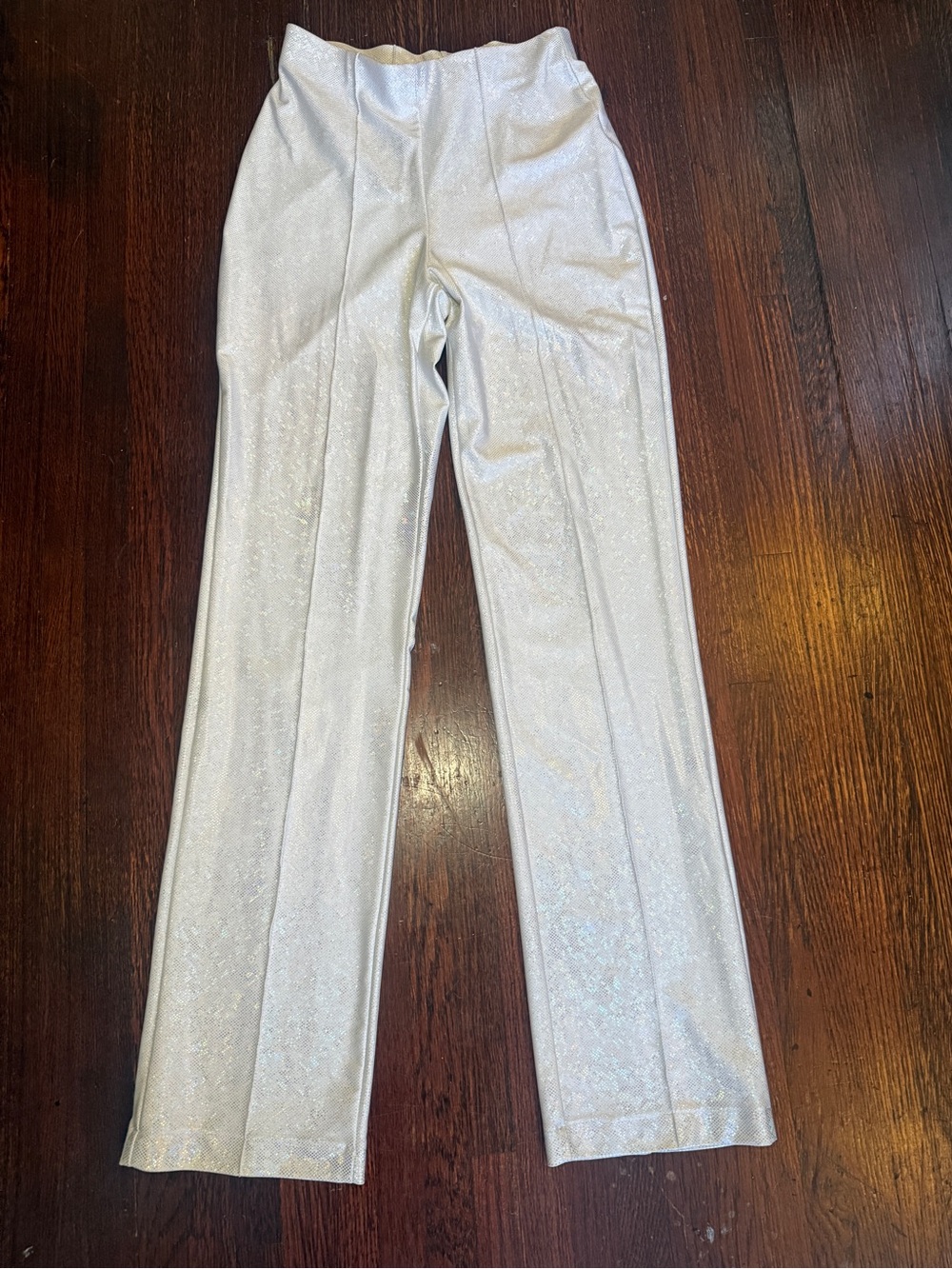 Saks Potts White Iridescent Sequin Top View 3